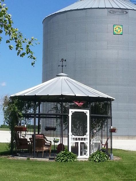 Grain Bin House, Corn Crib, Silo House, She Sheds, Outside Living, Outdoor Rooms, Outdoor Projects, Outdoor Fun, Coop