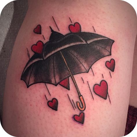 Umbrella Tattoos, Umbrella Rain Tattoo, Matching Umbrella Tattoo, Rain Cloud Umbrella Tattoo, Simple Umbrella Tattoo, Raining Umbrella Tattoo, Mayday Parade Umbrella Tattoo, Rain Tattoo Ideas, Rain Tattoo