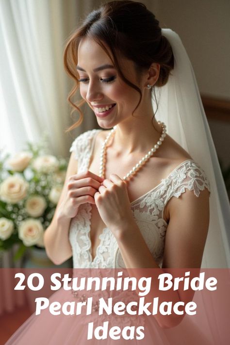 Did you know that a bride pearl necklace can transform your wedding look from simple to stunning? Dive into the elegance of wedding jewelry with shimmering pearls, a touch of classic charm. Discover how this timeless accessory can be the perfect finishing touch for your bridal ensemble. Curious about where to find the ideal match for your gown? Click to explore our gallery of trends and tips! Wedding Gown Necklace, Pearl Necklace Ideas, Bride Pearl Necklace, Cream Wedding Dresses, Wedding Accessories For Bride, Necklace Styles, Bride Jewelry Set, White Ball Gowns, Advice For Bride