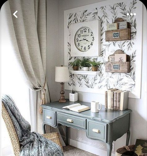 Interior Boho, Farmhouse Office, Cozy Home Office, Decor Ikea, Dekorasi Kamar Tidur, Casa Vintage, Small Home Office, Home Office Space, Cool Ideas