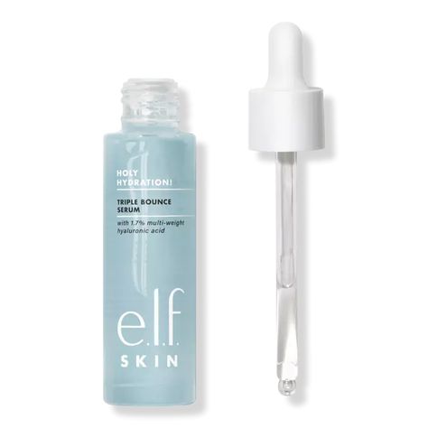 Holy Hydration! Triple Bounce Serum - e.l.f. Cosmetics | Ulta Beauty Dream Things, Makeup List, Pink Lifestyle, Supple Skin, Elf Cosmetics, Skin Care Items, Low Low, Hydrating Serum, Skin Benefits