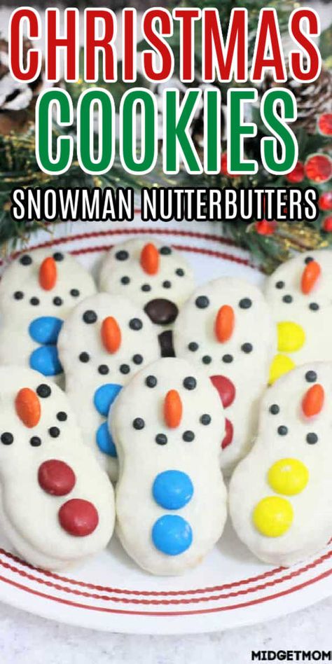 Edible Snow, Butter Cookies Christmas, Chocolate Covered Cookies, A Simple Christmas, Nutter Butter Cookies, Snowman Cookies, Dipped Cookies, Nutter Butter, Covered Oreos