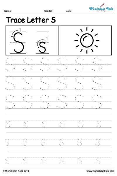 Alphabet tracing worksheets pdf | Preschool & Kindergarten tracing letter Letter S Tracing Worksheet, A-z Tracing Worksheets, Letter S Practice Worksheet, Letter S Worksheet, Write Missing Alphabet Worksheet, Trace And Write Alphabet Worksheets, A To Z Writing Worksheet, Letter Writing For Kids, Letter S Worksheets