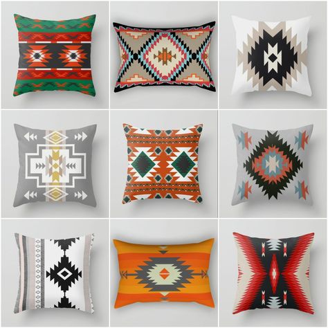 Southwestern Pillow Cover|Rug Design Cushion Case|Aztec Print Home Decor|Decorative Tribal Throw Pillow|Geometric Authentic Lumbar Pillow by AkasiaHomeDesign on Etsy Southwestern Pillows, Aztec Home Decor, Shopify Products, Southwestern Pillow, Kilim Pattern, Decorative Lumbar Pillows, Rectangle Pillow, Brick Colors, Sofa Seat