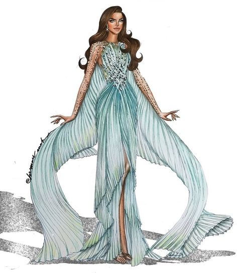 Nadia Ferreira, Miss Universe Dresses, Fashion Model Drawing, Met Gala Outfits, Fashion Illustration Tutorial, Pageant Gown, Fashion Illustration Sketches Dresses, Fashion Design Patterns, Fancy Dresses Long