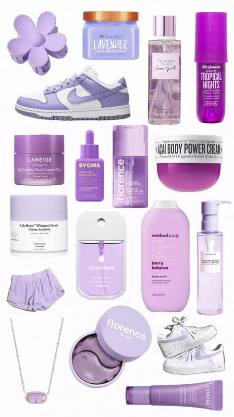 Purple Gift Basket, Preppy Birthday Gifts, I Love Purple, Preppy Gifts, Cute Eye Makeup, Cute Birthday Ideas, Sephora Skin Care, Lavender Aesthetic, Aesthetic Purple