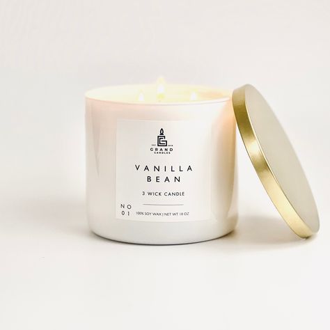 Embrace Pure Vanilla Bliss with our Vanilla Bean Soy Candle. Indulge in the timeless and comforting aroma of vanilla with our Vanilla Bean Scented Candle. Hand-crafted with 100% natural soy wax and infused with the essence of real vanilla beans, this candle delivers a rich, creamy, and authentic vanilla fragrance that fills your home with warmth and sweetness. The clean and even burn ensures you can enjoy the delightful aroma of vanilla for hours on end. This candle is perfect for creating a war Vanille Candle Aesthetic, Vanilla Candle Aesthetic, Preppy Candles, Vanille Candle, Warm Candles, Vanilla Bean Candle, Trendy Candles, Perfume Candle, Candles Vanilla