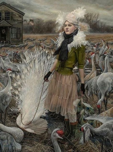 Andrea Kowch, Magic Realism, Realism Painting, American Painting, Art Et Illustration, Art And Illustration, Fine Art Gallery, American Artists, Figure Painting