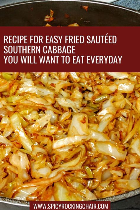 I've never understood people who don't enjoy vegetables. There are so many ways to prepare any vegetable out there, so that they are delicious! This fried cabbage is one of my all time favorite side dishes because it is just that delicious! The best part is, it requires so little work to make it! #friedcabbage #southerncabbage #comfortfood Fried Cabbage No Meat, Burnt Cabbage Recipe, Vegetarian Fried Cabbage, Cabbage Sauteed Recipes, Indian Fried Cabbage, Fried Cabbage Recipes Vegetarian, Small Cabbage Recipes, Sauteed Cabbage And Carrots, How To Make Fried Cabbage