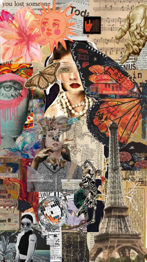 Magazine Collage Art Ideas, Pinterest Collage Ideas, News Paper Collage, Magazine Collage Ideas, Vibe Collage, Collage Art Ideas, Magazine Collages, Magazine Collage, Paper Collage Art