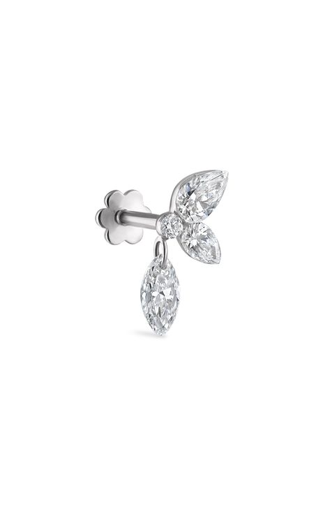 Maria Tash Grand Diamond Echo Single Threaded Stud Earring available at #Nordstrom Maria Tash Earrings, Maria Tash, Stud Earring, Nordstrom, Stud Earrings