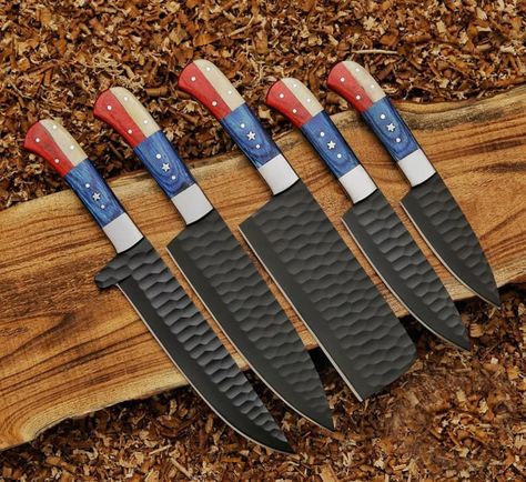 Snake Wood, Kitchen Knives Handmade, Handmade Chef Knife, Damascus Kitchen Knives, Damascus Chef Knives, Kitchen Knife Set, Chef Knives, Knife Gifts, D2 Steel