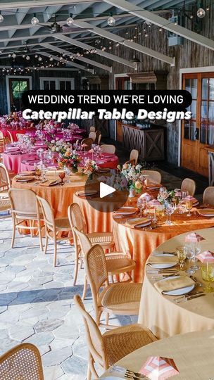 224K views · 349 reactions | Our current obsession? Caterpillar table designs for wedding receptions!

😍 Why you might love this trend: If your venue has round tables but you love the idea of a long family style table, this is a great solution. Want to have fun with your linens? This idea is great for maximalist couples!

TIP: This table design is best for weddings with a guest size of under 50.

👉🏼 What do you think of this trend?? 

credits:
1. @juliaandevita @santorinievents @bettyflowerssantorini
2. @gritandgraceinc @abbyjiu @sophiefelts
3. @sartoria_floreale @weddingplanner.daniela.sforna
4. @jovemeyer @borrowedblu @flover
5. @srs_events @lovebloomsdc @prettylittleweddingco @nuagedesignsinc

#weddingtrends #weddingreception #weddingideas #weddinginspo #weddingdecor | Green Wedding Caterpillar Table Wedding, Family Style Wedding Dinner, Family Style Weddings, Round Wedding Tables, Family Style Table, Wedding Reception Table Decorations, Magnolia Wedding, Thanksgiving 2024, Current Obsession