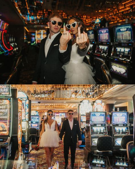 Downtown in the daytime! Las Vegas Elopement Photographer + Videographer: @treeoflifelasvegas @treeoflifefilmsandphotos Hair + Makeup: @beautystudioinc Wedding Dresses: @retrofete @untamedpetals Suit: @indochino Shoes: @dolcevita Jewelry: @jeandousset Chapel: @littlewhiteweddingchapel @alittlewhiteweddingchapel Pizza: @evelpie Venetian Wedding Las Vegas, Weddings In Vegas, Vegas Wedding Elopement Dresses, Vegas Elopement Ideas Photography, Trashy Vegas Wedding, Las Vegas Elopement Dresses, Vegas Wedding Pictures, Vegas Wedding Suit, Sure Thing Chapel Vegas