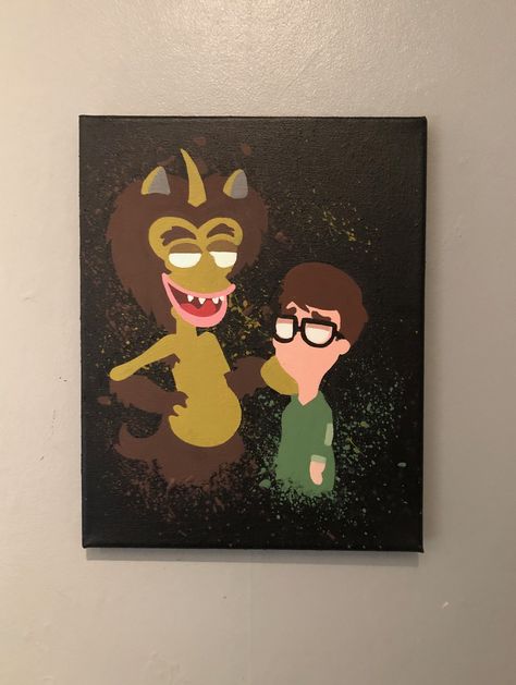 Big Mouth canvas Paintings Easy Canvas, Painting Ideas On Canvas Big, Big Mouth Painting, Cute Canvas Paintings Easy, Canvas Paintings Easy, Mouth Art, Big Paintings, Mouth Painting, Trippy Cartoon