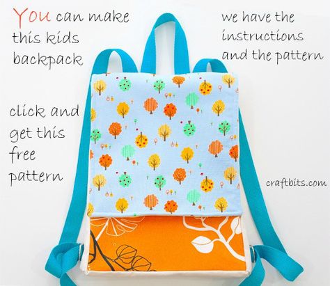 Store-bought backpacks don't excite you? Make a unique, yet simple backpack for your child with bright straps and cheerful fabrics. Have your child pick out fabrics to make this project fun for bot... Diy Bag Organiser, Diy Backpack Pattern, Puppy Backpack, Diy Backpack, Simple Backpack, Animal Bag, Kids' Bag, Backpack Pattern, Kids Backpack