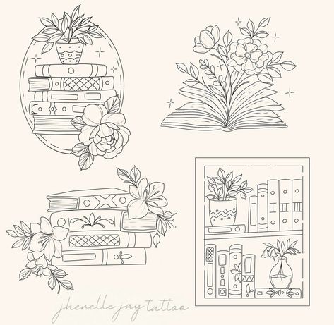 Classic Literature Tattoos, Small Bff Tattoos, Literature Tattoos, Trio Tattoos, Reader Tattoo, Book Tattoos, Bookish Tattoos, Small Girly Tattoos, Bug Tattoo