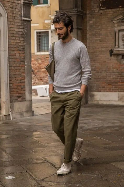 Smart Casual Looks, Mens Business Casual Outfits, Herren Style, Minimalist Fashion Men, Pants Outfit Men, Smart Casual Men, Stylish Men Casual, Mens Casual Dress Outfits, Mode Casual