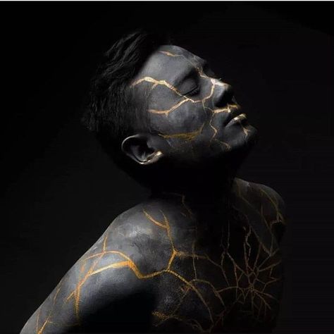 Kintsugi Photography, Kintsugi Art, Art Assignments, Clinic Design, Artist Album, Album Cover Art, Human Art, Dark Photography, Artistry Makeup