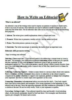 Expressing an opinion through an editorial.  Includes outline, planning sheet, and rubric.  5 pgs, 7-12.  From Kerri Wall $1 Personalized writing solutions for every kind of project. Essay Crafting Corner: Where Writing Dreams Come True 😍 essay with headers, powerpoint template education free download, dissertation only phd 🌟 #ThesisWriting Editorial Writing Tips, Editorial Writing Examples, Critique Paper, Editorial Example, Editorial Writing, Introduction Paragraph, Planning Sheet, Types Of Essay, Jose Rizal