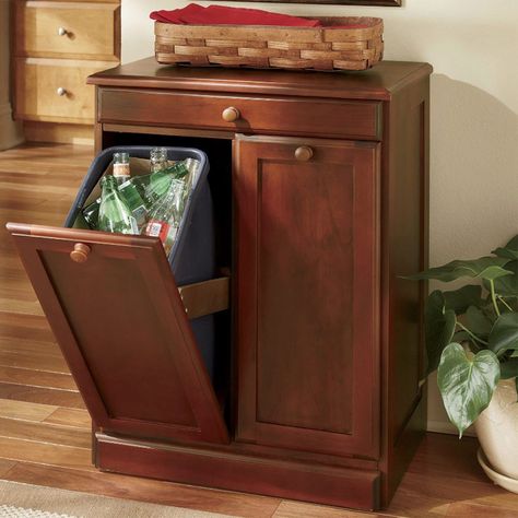 9 Ways to Disguise Your Trash Bin — The Family Handyman Trash Can Cabinet, Kitchen Trash Cans, Dirty Work, Kitchen Bin, Diy Cabinets, Pantry Storage, Recycle Trash, Trash Bins, Recycling Bins