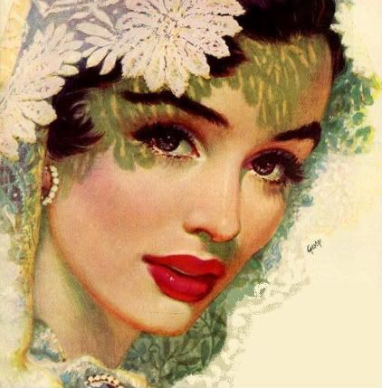 edwin georgi art | Dave Karlen Original Art Blog Edwin Georgi, Veil, A Woman, Magazine, Flowers, White, Art