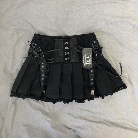 🖤Tripp NYC enchanted skirt 🖤small 🖤new with tags!... - Depop Tripp Nyc Skirt, Emo Skirt, Punk Skirt, Future Clothes, Shein Outfits, Clothing Pieces, Dark Outfits, Miniskirt Outfits, 2000s Fashion Outfits