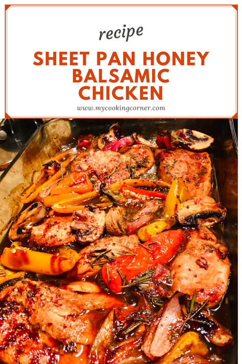 Elevate your weeknight dinner with our Sheet Pan Honey Balsamic Chicken Thighs with Veggies recipe! #healthy food ideas for dinner chicken #halthy eating #cooking ideas easy Food Ideas For Dinner Chicken, Chicken Thigh Sheet Pan Dinner, Cooking Ideas Easy, Healthy Food Ideas For Dinner, Sheet Pan Chicken Thighs, Food Ideas For Dinner, Honey Chicken Thighs, Apartment Meals, Balsamic Chicken Thighs