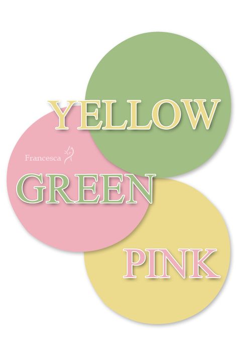 Green Yellow Pink Color Palette, Pink Green Yellow Color Palette, Light Pink Color Combinations Outfit, Pink Yellow Green Color Palette, Pink And Yellow Outfit, Yellow Outfit Ideas, Cream Color Scheme, Three Color Combinations, Color Knowledge