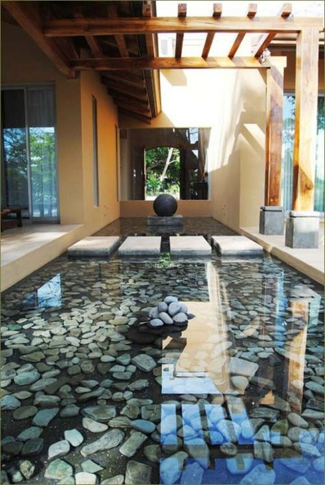 Indoor Pond, Indoor Water Features, Garden Pond Design, Indoor Water Fountains, Backyard Garden Landscape, Japanese Garden Design, Backyard Water Feature, Pond Design, Garden Architecture