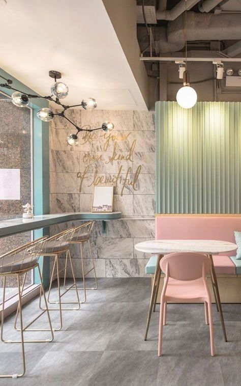 Luxurious Castle, Pastel Cafe, Apartemen Studio, Coffee Shop Interior Design, Furniture Design Inspiration, Design Café, Coffee Shops Interior, Modern Restaurant, Salon Interior Design