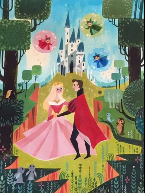 Mary Blair Art, Joey Chou, Disney Illustration, Cactus Drawing, Mary Blair, Art Of Animation, Disney Posters, Disney Artwork, Disney Sleeping Beauty