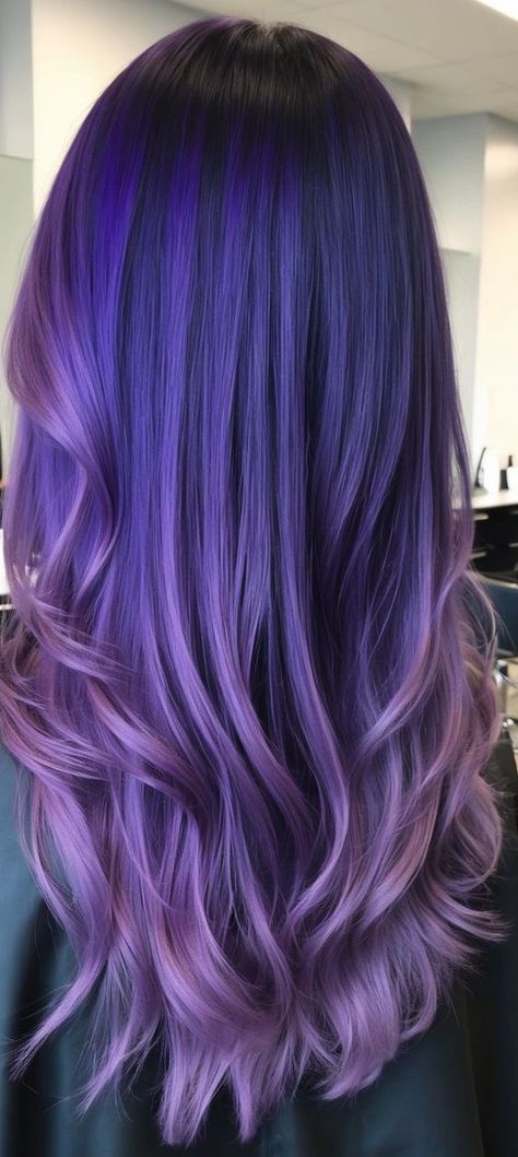 Looking for purple ombre hair ideas? Discover these ideas for stunning deep purple shades, vibrant lilac gradients, and rich plum transitions. Perfect for anyone seeking a unique and stylish update. Ombre Hair Ideas, Purple Ombre Hair, Ombre Highlights, Purple Shades, Hair Color Purple, Purple Ombre, Bold And Beautiful, Purple Hair, Ombre Hair