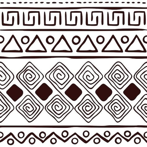 Motivos africanos de origen étnico de pa... | Premium Vector #Freepik #vector #fondo-etnico #diseno-textil #patrones-etnicos #seamless-pattern African Pattern Art, Boho Pattern Design, Africa Pattern, African Textiles Patterns, Music Illustration, African Pattern Design, African Art Paintings, Diy Journal Books, Textile Prints Design