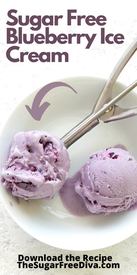 This homemade diy recipe idea is for blueberry ice cream with no added sugar. Make this tasty healthy fruit recipe for dessert, snacks, parties, celebrations, or any time! Blueberry Ice Cream Recipe, Grape Ice Cream, Protein Ice Cream Recipes, Sugar Free Ice Cream, Vegan Ice Cream Recipe, Healthy Ice Cream Recipes, Blueberry Ice Cream, Fruit Recipe, Low Carb Ice Cream