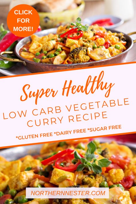 Keto Vegetable Curry, Low Carb Curry Recipes, Chicken Vegetable Curry, Keto Indian Food, Easy Vegetable Curry, Vegetable Curry Recipe, Low Carb Curry, Vegetable Curry Recipes, Chicken Vegetable