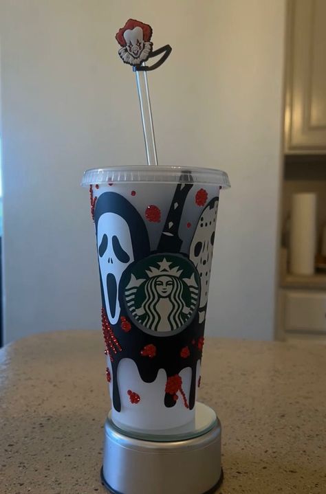 Starbucks Spooky man cup Nightmare Before Christmas Starbucks Cup, Hocus Pocus Starbucks Cup, Starbucks Halloween Cups, Halloween Starbucks Cup Vinyl, Spooky Starbucks Cup, Starbucks Cup, Starbucks Cup Art, Custom Starbucks Cup, Halloween Cups