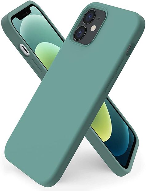 ORNARTO Liquid Silicone Case Compatible with iPhone 12 6.1",iPhone 12 Pro Slim Liquid Silicone Full Covered Soft Gel Rubber Case Cover for iPhone 12/iPhone 12 Pro(2020) 6.1 inch-Cactus: Amazon.ca: Cell Phones & Accessories Iphone 12 Green, Power Bank Aesthetic, Bank Aesthetic, I Phone 12, It Tech, Apple Iphone Accessories, Rap Video, Casing Iphone, Iphone Watch