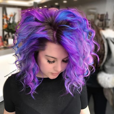 Pulp Riot Hair Color Ideas, Purple And Blue Hair, Hairdressing Training, Galaxy Hair, Balayage Blonde, Hair Color Purple, Pretty Hair Color, Hair Dye Colors, Strawberry Blonde