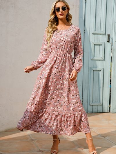 Stylish Frocks, Ruffle Long Dress, Casual Beach Dress, Modest Maxi, Spring Dresses Women, Fashion Shoes Boots, Casual Summer Wear, Nails Natural, Bohemian Women