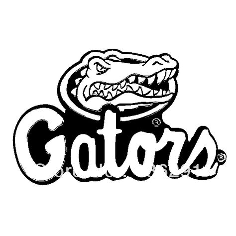 Florida Gators Logo Black and White Florida Gators Quotes, Gators Logo, Florida Gators Logo, Gator Logo, Uf Gators, Logo Black And White, Florida Gators Football, Gators Football, Clip Art Library