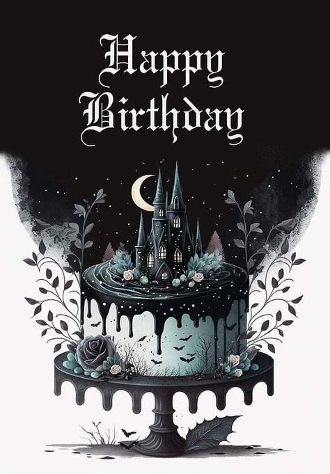 Goth Birthday Wallpaper, Halloween Birthday Images, Halloween Birthday Wishes, Witch Happy Birthday, Happy Gothic Birthday, Spooky Happy Birthday, Witchy Birthday Wishes, Spooky Happy Birthday Wishes, Spooky Birthday Wishes