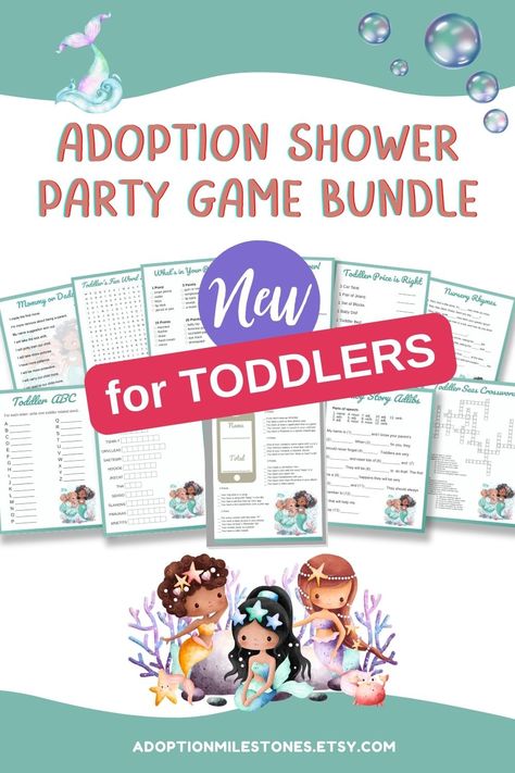 Adoption Shower Party Game Bundle to Celebrate the Arrival of a Toddler Adoption Party Games, Adoption Shower Games, Adoption Baby Shower Ideas, Games For Infants, Adoption Baby Shower, Family Adoption, Adoption Shower, Adoption Party, Adoptive Family