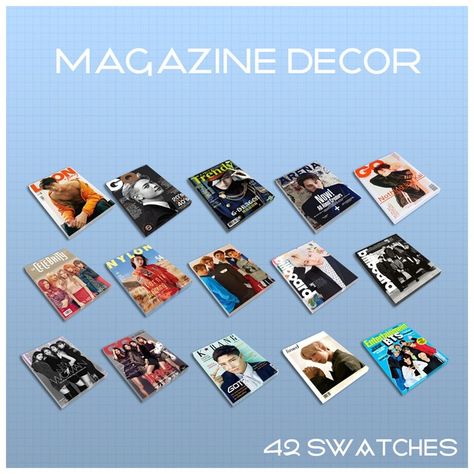 K-POP Stack Magazines Decor | Patreon K Pop Sims 4, Sims 4 Cc K Pop, Sims 4 Kpop Cc Decor, Magazines Decor, Stack Magazines, Hottest Anime, Sims 4 Cheats, Sims Packs, Play Sims 4