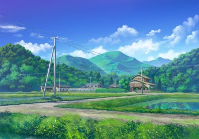 Anime Original Wallpaper Japan Countryside, Gacha Drawing, Japanese Countryside, Country Backgrounds, Fantasy Tree, Anime Places, Painting References, Scenery Background, Anime Backgrounds