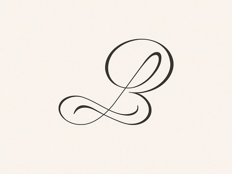 LB Monogram by Boldatwork Lb Initials, B Calligraphy Letter, Lb Tattoo, B Cursive, Lb Monogram, Cursive Monogram, Br Monogram, Lb Logo, Handmade Logo Design