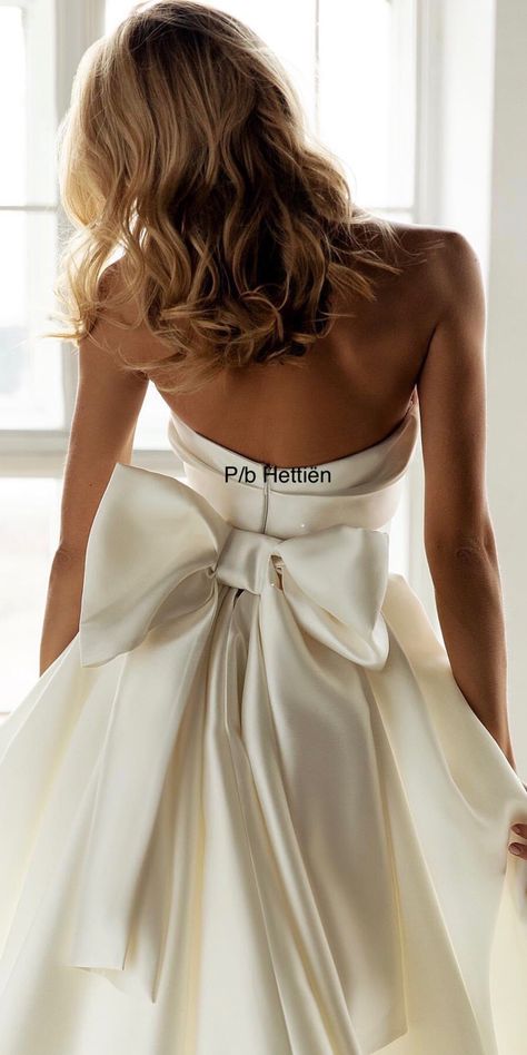 Wedding Dresses Bow, Timeless Wedding Dress Elegant, Deb Ball, Wedding Dress Bow, Dress With Big Bow, Wedding Dress With Bow, Bow Wedding Dress, Camera Angles, Satin Wedding Dress