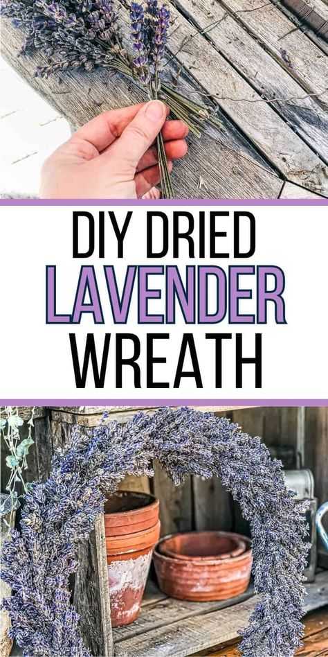 Lavender Crafts Diy, Lavender Wreath Diy, Diy Wreaths Easy, Lavender Basket, Lavender Uses, Herb Wreath, Diy Wreath Bow, Diy Lavender, Lavender Crafts