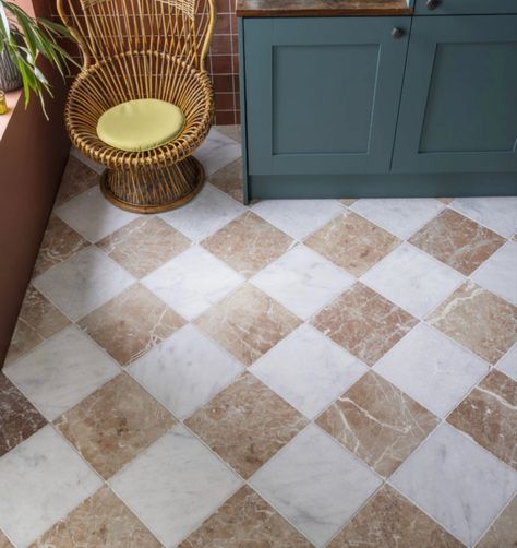 Chequerboard Tiles, Bootility Room, Marble Entryway, Craftsman Remodel, Tumbled Marble Tile, Checkered Floor, Mandarin Stone, Marble Tiles, Flooring Options