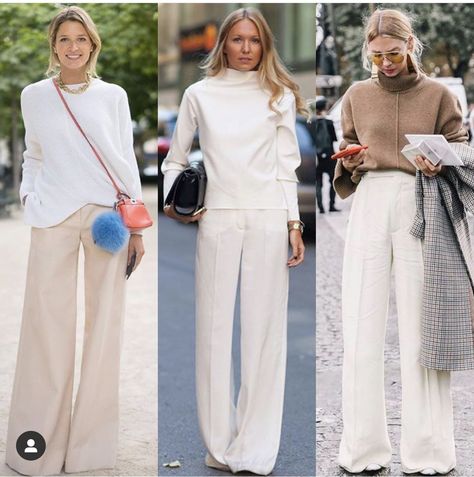 Cream Business Casual Outfit, Cream Slacks Outfit, Wide Leg Pants Outfit Work, Slacks Outfit, Pants Outfit Work, Dress Pants Outfits, Wide Leg Pants Outfit, Cream Outfits, Everyday Casual Outfits